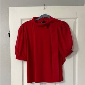 Cable & Gauge Vibrant Red Blouse